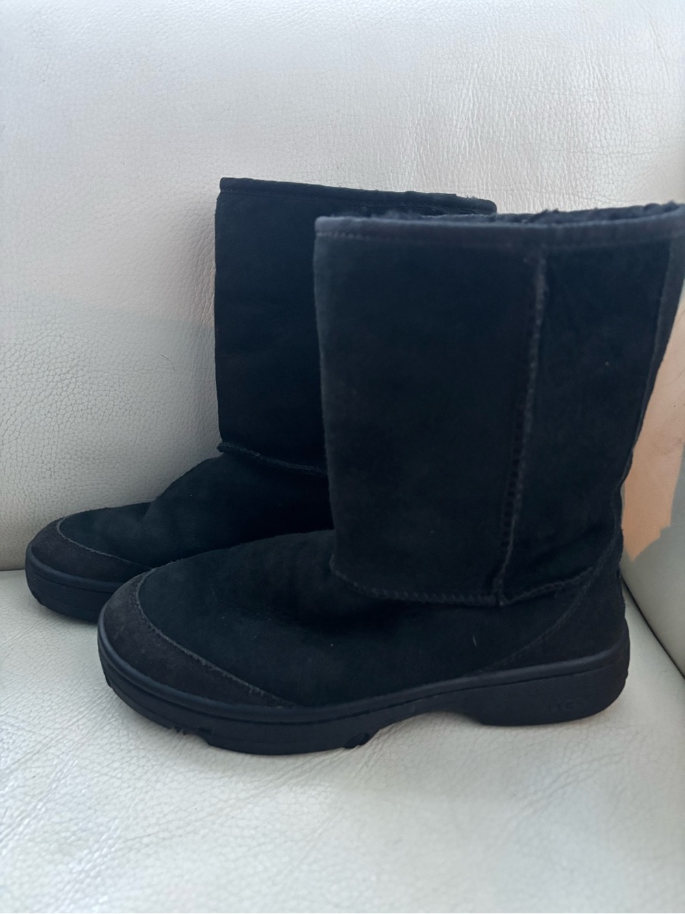 UGG Black Short Suede Winter Boots